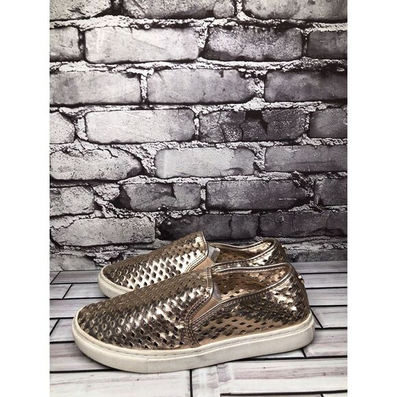 Steve Madden Zeena Rose Pink Metallic Leather Perforated Shoes Women 7M US/38EU - Picture 10 of 16